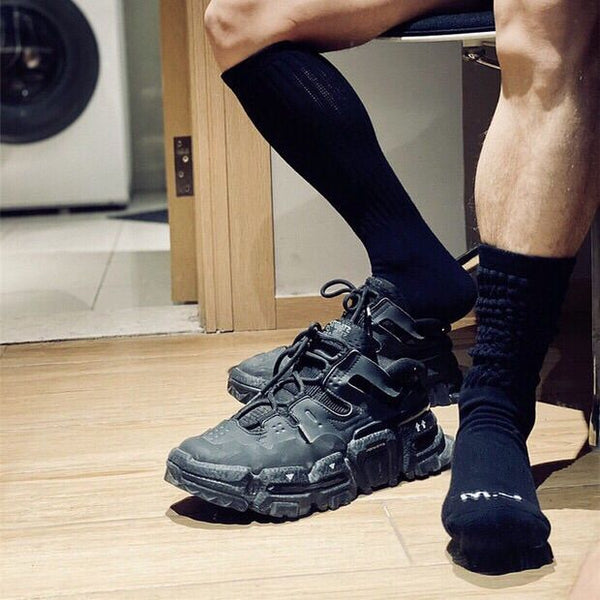 Calcetines Largos Deportivos de Algodón Terry Transpirable para Hombre - Image 3