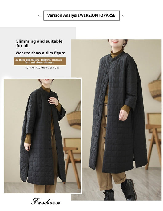 Abrigo de Algodón con Botones de Nudo Chino Retro para Mujer - Image 19