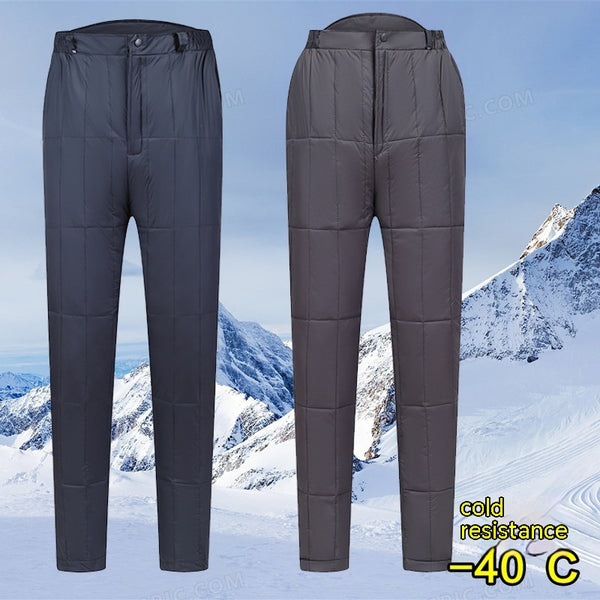 Pantalones de Algodón Grueso Cintura Alta Oversized Rectos para Hombre