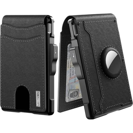 Cartera Hombre Portacédulas Gran Capacidad Fibra Carbono Metal - Image 6