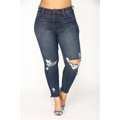 Jeans Talla Grande Rotos con Levantador de Cadera y Tecnología Stretch - Image 5