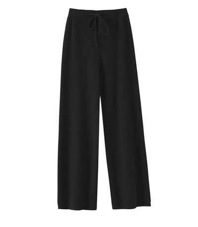 Pantalones de Lana Cintura Alta Relajados de Corte Recto - Image 26