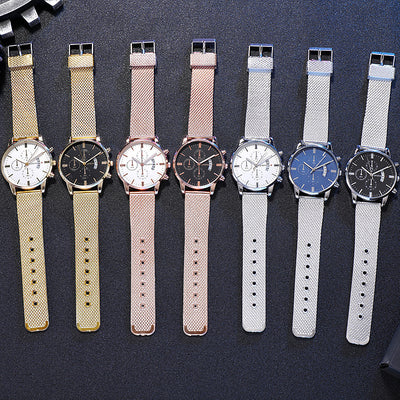 Reloj Hombre Tres Subdiales Seis Agujas Calendario Cuarzo Casual Ejecutivo - Image 26