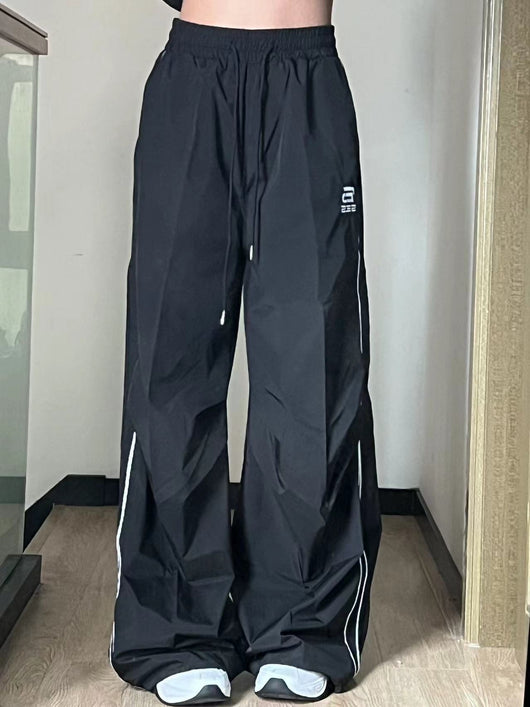 Pantalones Deportivos Anchos Retro Drape Unisex - Image 10
