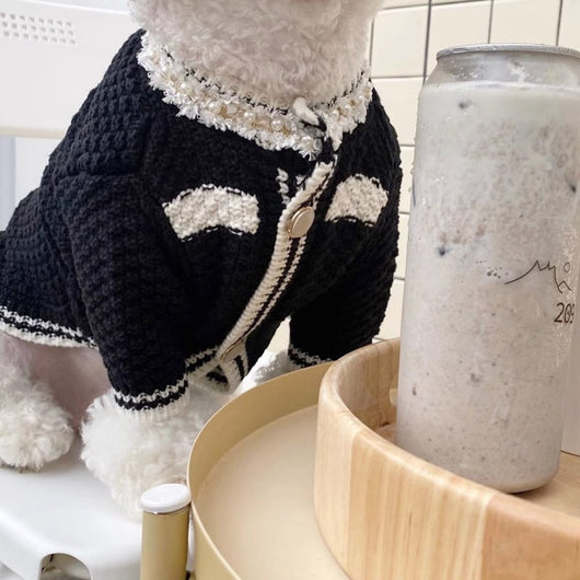 Suéter para Perro Estilo Coreano con Cuello de Perlas - Image 11