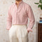 Camisa Ejecutiva Slim Fit a Rayas con Cuello de Lino