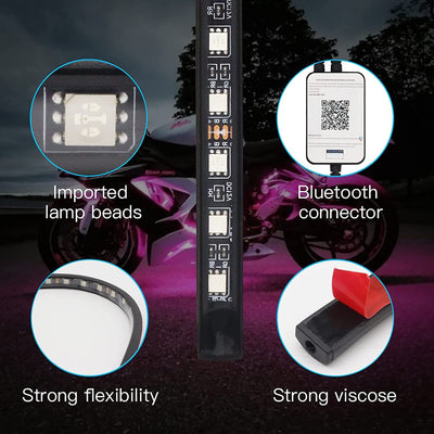 Kit de Luces LED RGB para Chasis de Moto | Iluminación Ambiental - Image 4