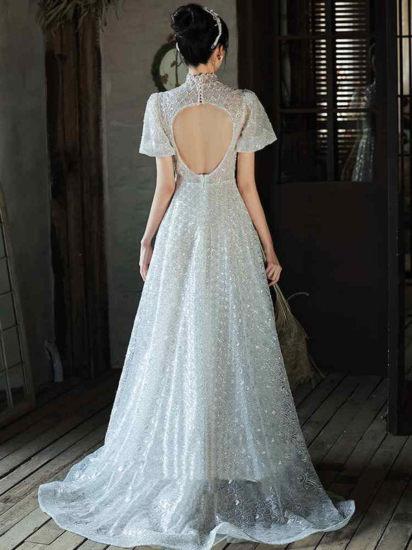 Vestido Vintage Elegante para Novia y Compromisos