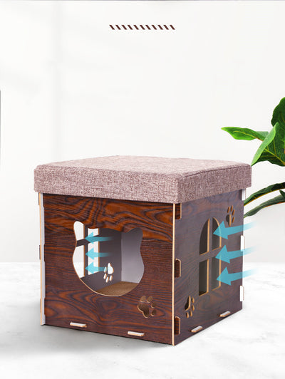 Cama Multifuncional para Gatos Adultos con Rascador Integrado y Nido Desmontable - Image 11