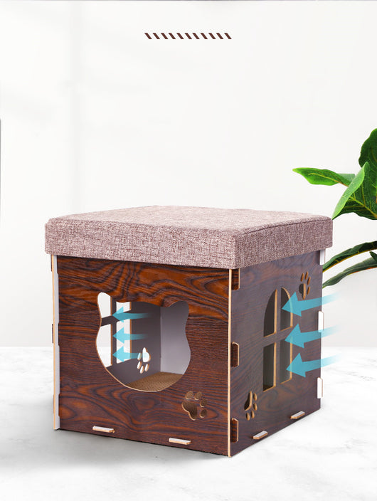 Cama Multifuncional para Gatos Adultos con Rascador Integrado y Nido Desmontable - Image 11