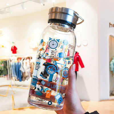 Vaso de Vidrio Portátil con Diseño Graffiti - Grande y Duradero - Image 6