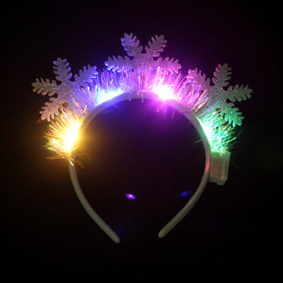 Diadema Navideña con Luces LED - Cuernos de Reno, Árbol y Copo de Nieve - Image 5