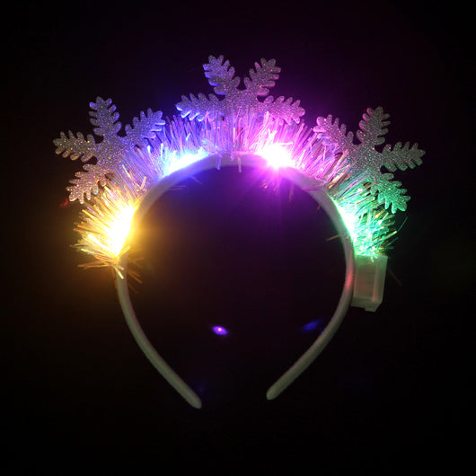 Diadema Navideña con Luces LED - Cuernos de Reno, Árbol y Copo de Nieve - Image 5