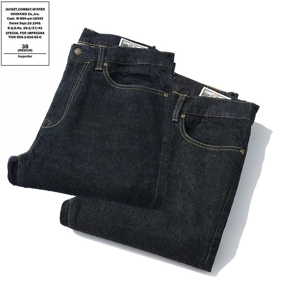 Jeans Slim Rojo Intenso de Corte Clásico