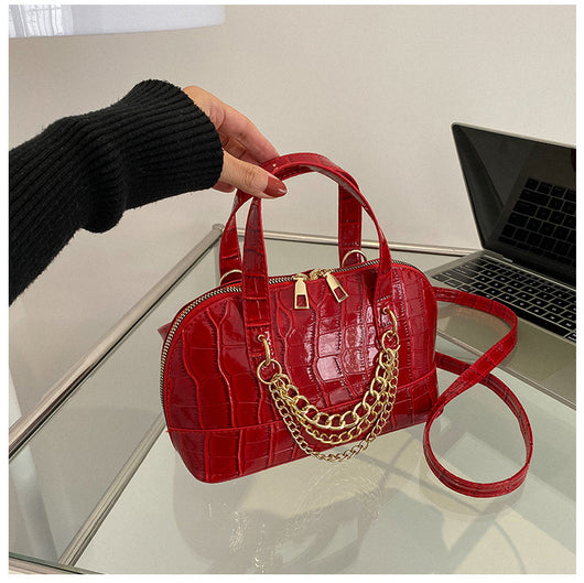 Bolso de Hombro con Patrón de Piedra y Cadena Personalizada - Image 4