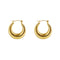 Dorado-plated Plateado Non-fading Hoop Earrings Dorado Pequeño