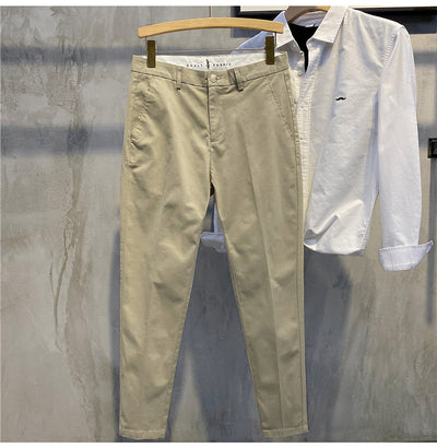 Pantalones Retro Estilo Coreano Ajustados de Algodón Versátil - Image 14