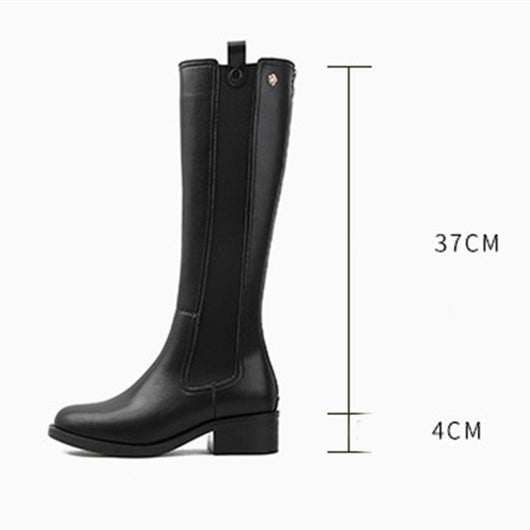 Botas para Mujer con Caña Ancha y Tacón Grueso - Image 6