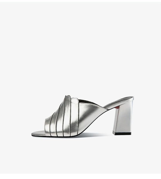 Sandalias de Cuero para Mujer con Tacón Grueso y Punta Abierta - Image 12
