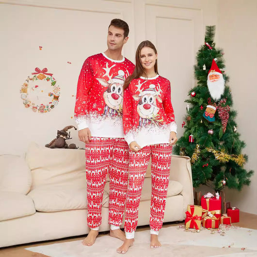 Vestido Familiar a Juego con Estampado de Ciervo y Copo de Nieve - Image 3