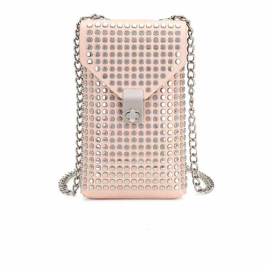 Bolso Bandolera de Cuero Suave con Cadena y Remaches - Image 20
