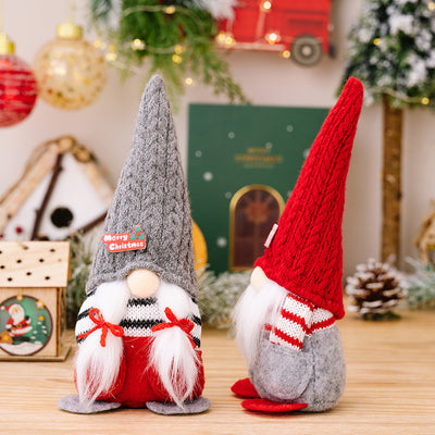Muñeca Navideña sin Rostro con Gorro Puntiagudo - Decoración Festiva
