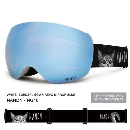 Gafas de Esquí Esféricas Doble Lente Anti-Empañamiento con Magnético para Hombre y Mujer - Image 12
