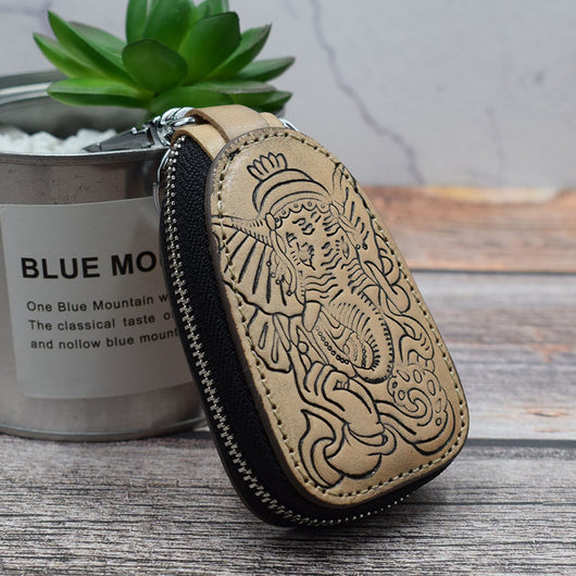 Estuche de Cuero para Llaves Estilo Retro - Colgante para Cintura - Image 3
