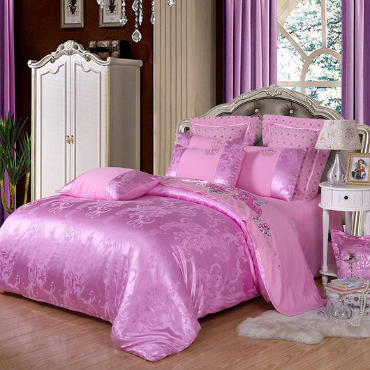 Juego de Cama Satinado Jacquard de Cuatro Piezas - Image 20