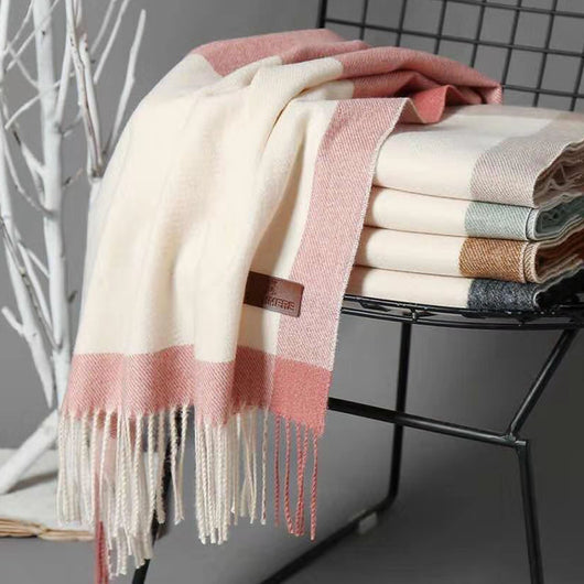 Bufanda Reversible de Lana Gruesa para Otoño e Invierno - Image 11