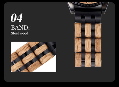 Reloj Deportivo para Hombre con Diseño de Madera y Mecanismo de Precisión - Image 6