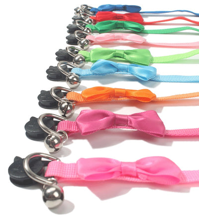 Collar Decorativo para Mascotas con Moño de Cinta Multicolor Ajustable y Campana - Image 15