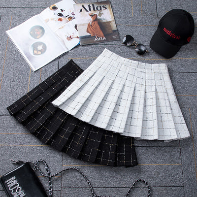 Falda Escocesa de Cintura Alta Ajustada para Mujer - Image 3