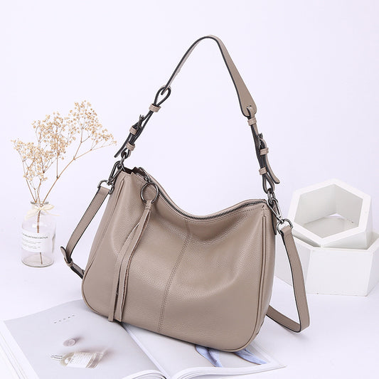 Bolso Tote de Cuero Genuino para Mujer - Piel de Res Premium con Detalles de Borla - Image 2