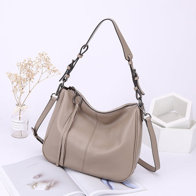 Bolso Tote de Cuero Genuino para Mujer - Piel de Res Premium con Detalles de Borla - Image 2