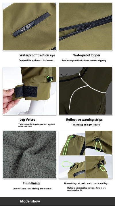 Abrigo Impermeable para Perros Grandes con Cuello Alto y Protección Térmica - Image 17
