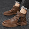 Botas Martin Altas de Cuero para Hombre - Estilo Británico Robusto