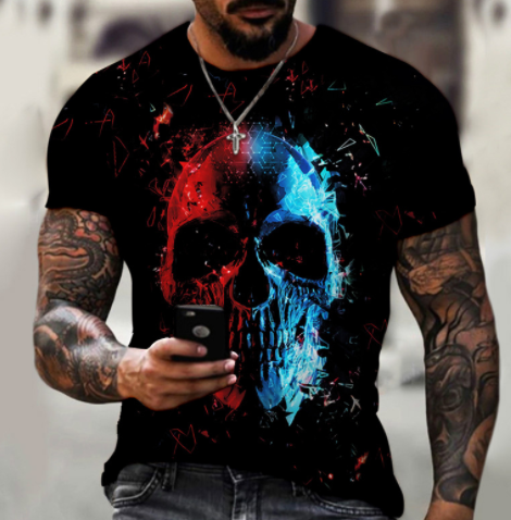 Playera Calavera 3D para Hombre - Diseño Moderno y Casual - Image 6