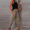 Calça Feminina Casual de Cintura Alta