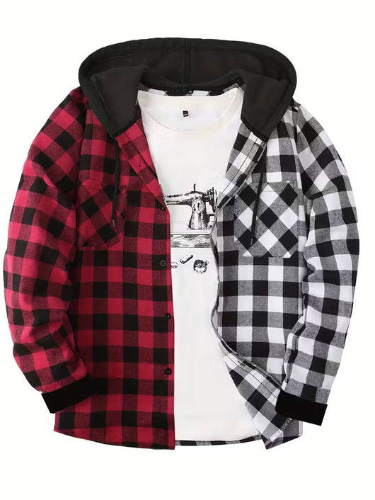 Sudadera Hoodie Cuadros para Hombre - Manga Larga - Image 14