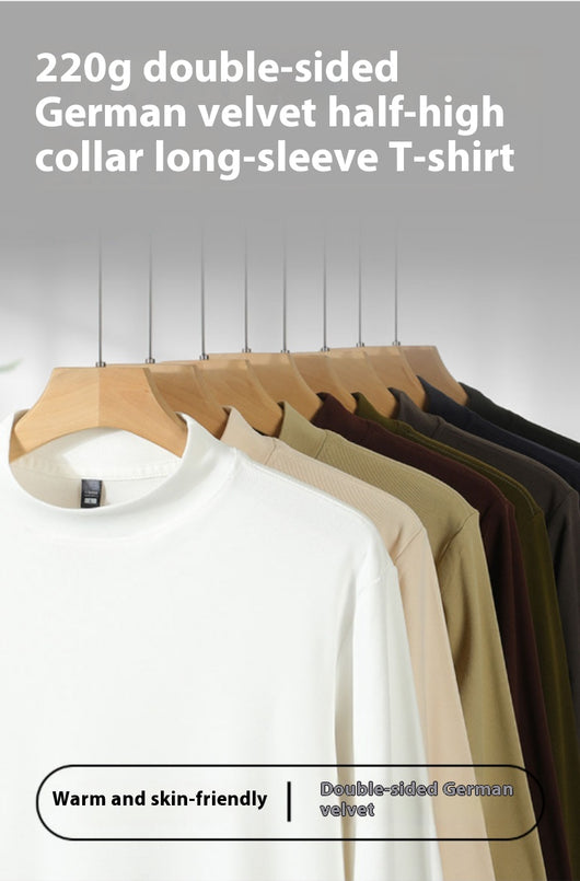 Playera Cuello Alto Terciopelo Liso para Hombre - Image 18