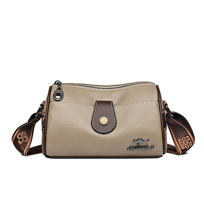Bolso Bandolera de Cuero Minimalista Retro para Mujer - Image 8