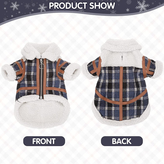 Abrigo Cuadrille para Mascotas - Invierno Cálido con Forro de Lana - Image 13