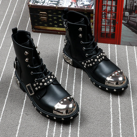 Botas Martin Punta Redonda con Tachuelas para Hombre - Image 10