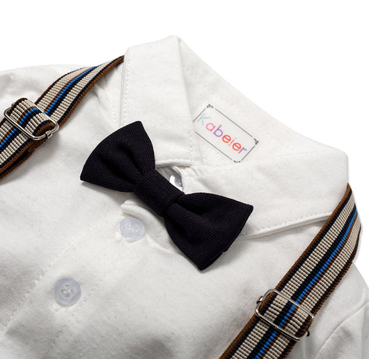 Conjunto Elegante para Niño: Jumpsuit, Chaleco y Gorra - Image 5