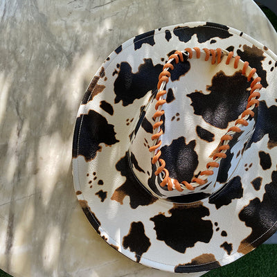 Sombrero Vaquero Retro de Cuero para Mujer - Image 10