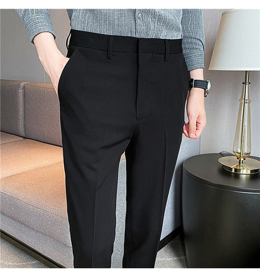 Pantalones de Traje Casual Primavera-Verano con Drapeado y Stretch Cómodo - Image 16