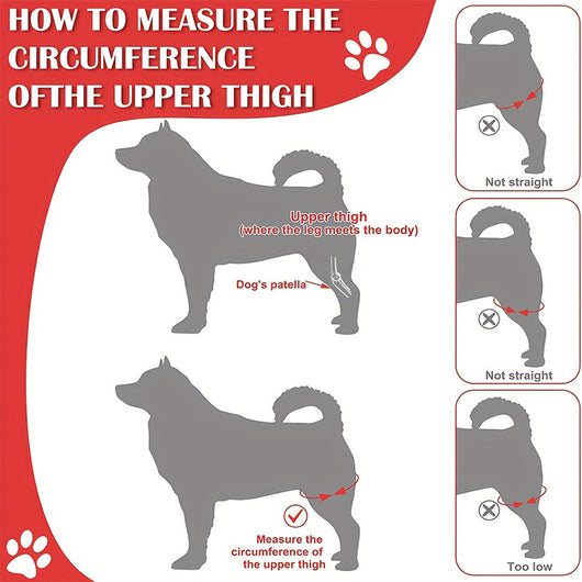 Black pet knee pad with mesh panels and hook-and-loop fasteners, designed for dog joint injury recovery and support. - Image 9