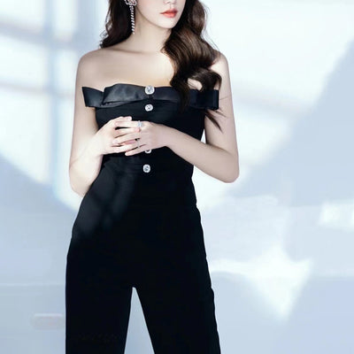 Jumpsuit Elegante con Moño y Cintura Alta Ajustada - Image 10