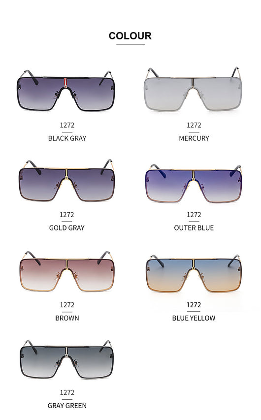 Gafas de Sol Cuadradas Metálicas Grandes para Hombre - Image 10